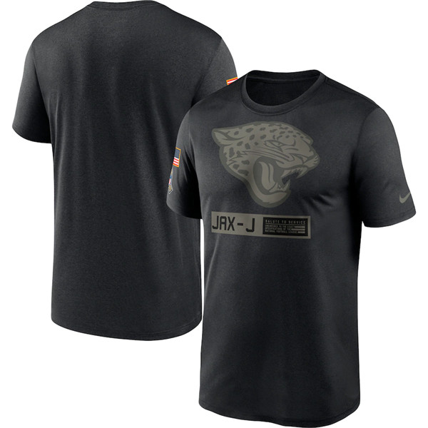 Men's Jacksonville Jaguars Black NFL 2020 Salute To Service Performance T-Shirt